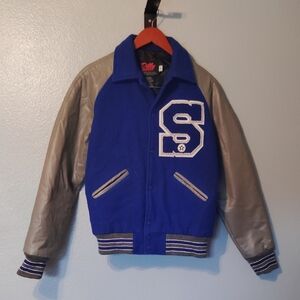 Dilly Letter Jacket Varsity /School Size Small Blue